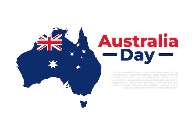 Happy australia day background celebrated on january 26