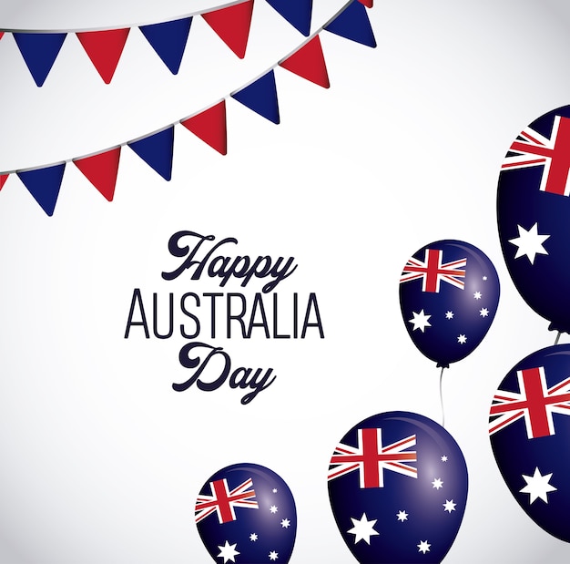 Vector happy australia day background