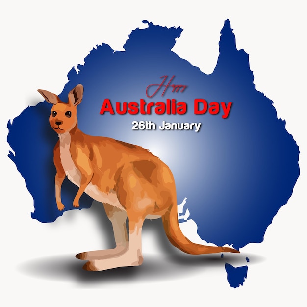 Vector happy australia day background