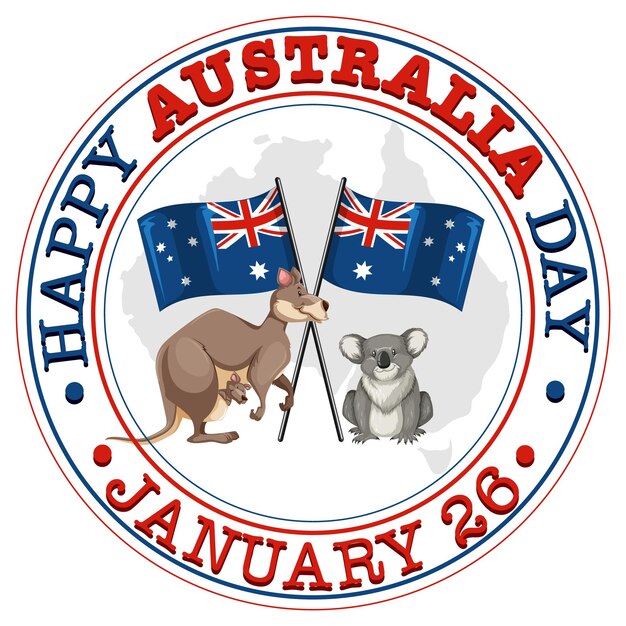 Vector happy australia day banner design