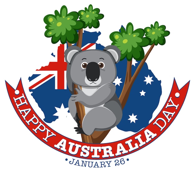 Vector happy australia day banner design