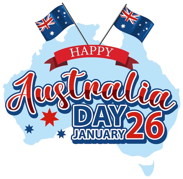 Vector happy australia day banner