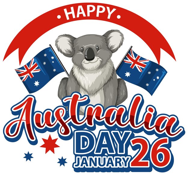 Vector happy australia day banner