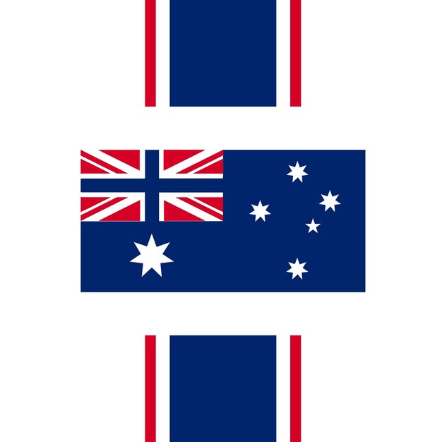 Vector happy australia day lettering map of australia with flag vector illustration celebration poster