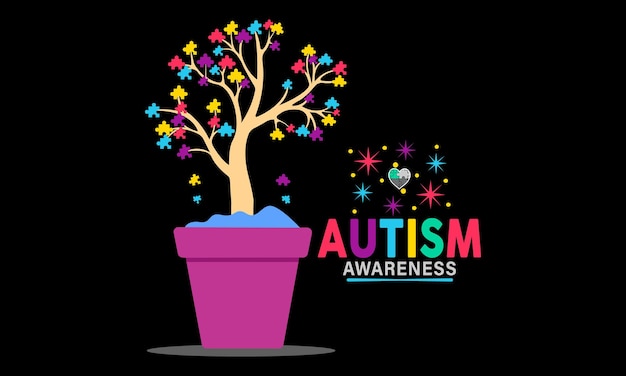 Vector happy autism awareness day shirts design