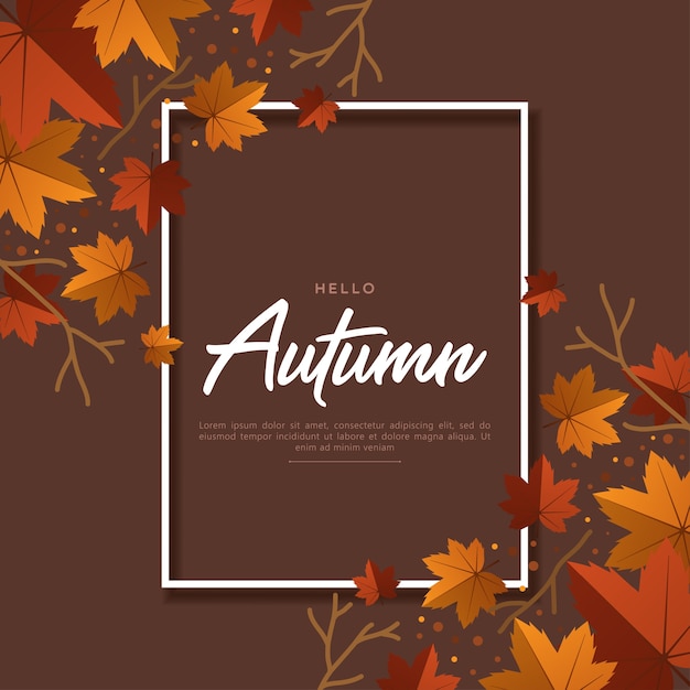 Vector happy autumn background