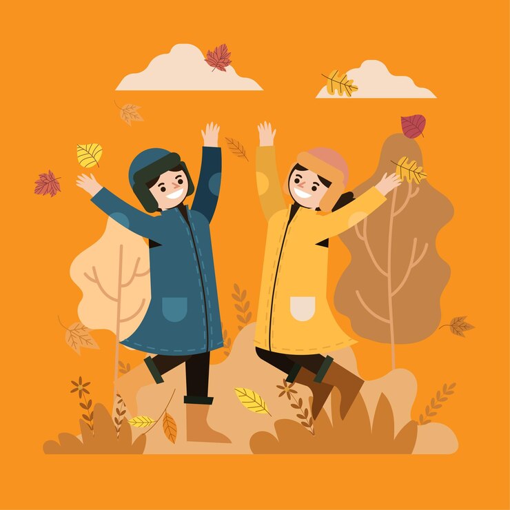 Vector 快乐的秋天 快乐的友<unk>日