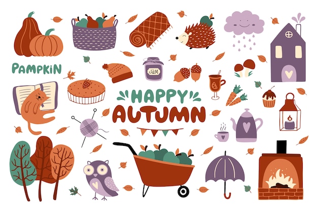 Happy autumn set