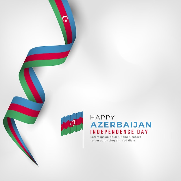 Happy Azerbaijan Independence Day Celebration Vector Design Illustration Template for Poster Banner