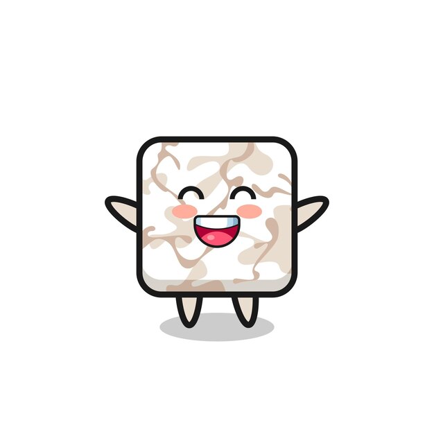 Vector happy baby ceramic tile cartoon character