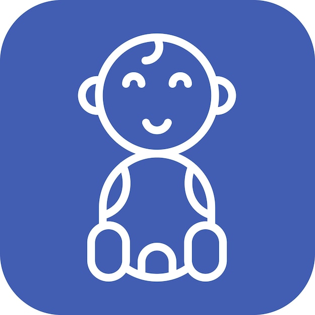Vettore immagine vettoriale dell'icona del bambino felice può essere utilizzata per la maternità