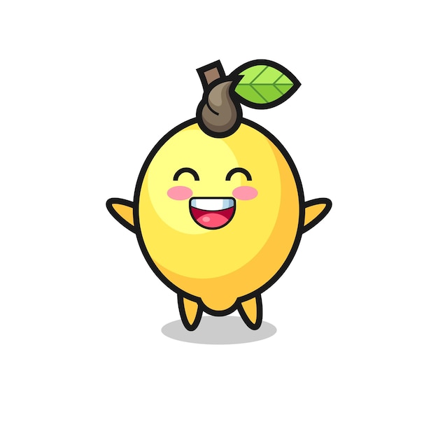 Happy baby lemon cartoon character , cute style design for t shirt, sticker, logo element