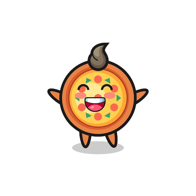 Happy baby pizza stripfiguur