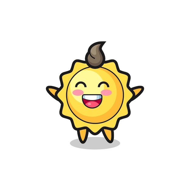 Happy baby sun cartoon character