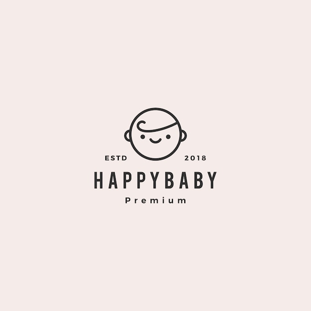 Happy baby toddler babies logo 