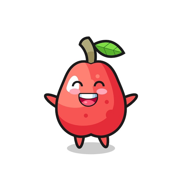 Happy baby water apple cartoon character cute style design for t shirt sticker logo element