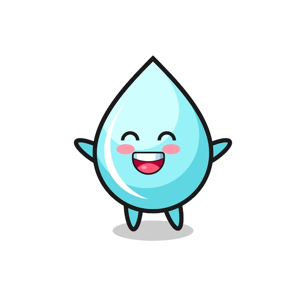 Happy baby water drop cartoon character , cute style design for t shirt, sticker, logo element