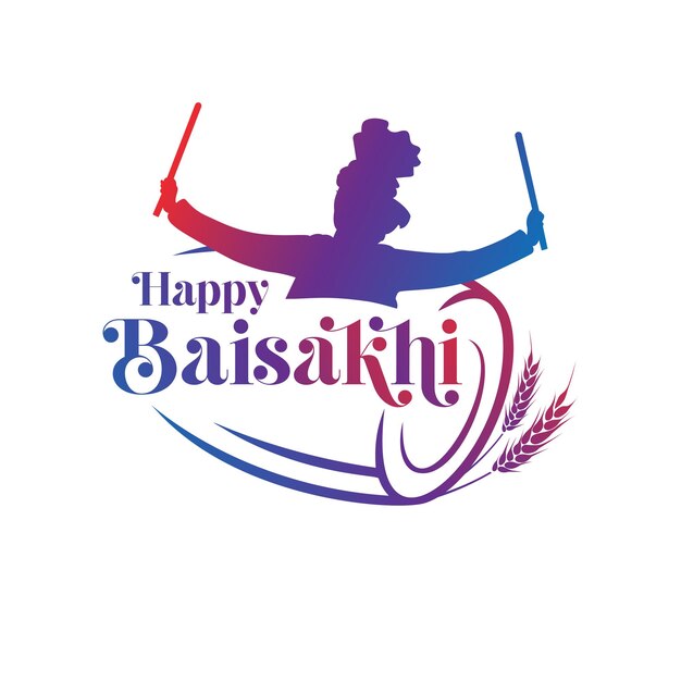 Happy baisakhi vaisakhi festival vector background