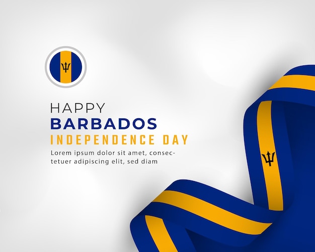 С Днем независимости Барбадоса 30 ноября Празднование плаката Баннерная реклама Приветствие