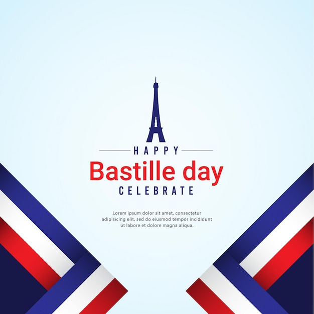 Vector happy bastille day celebrations