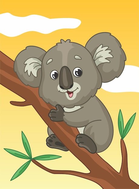 Happy beautiful koala