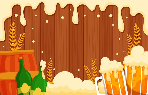 Vector happy beer day background