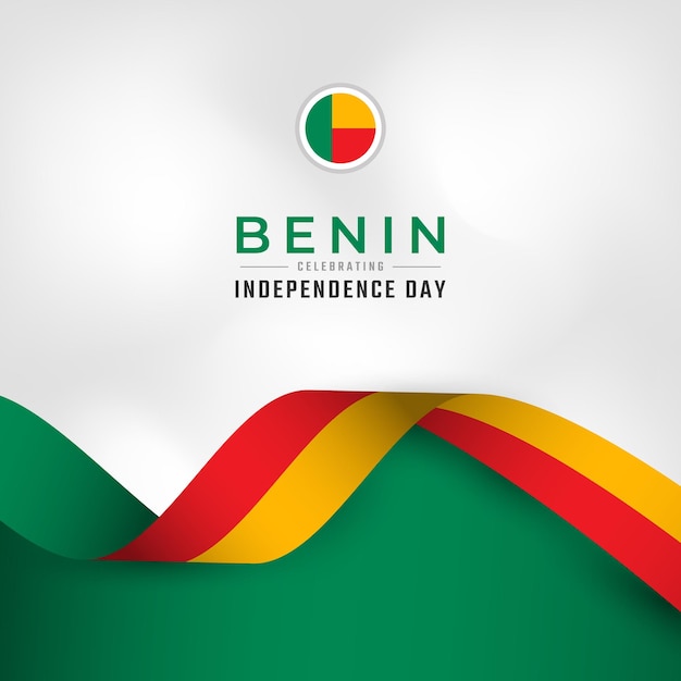 Happy Benin Independence Day 1 augustus viering voor Poster Banner reclame wenskaart