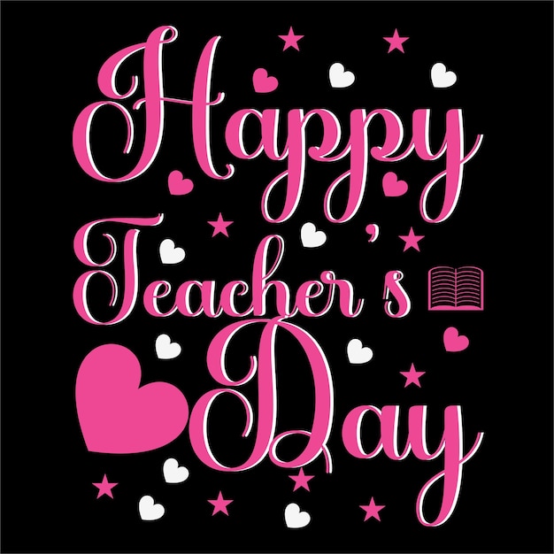 Happy best teacher t shirt design vector