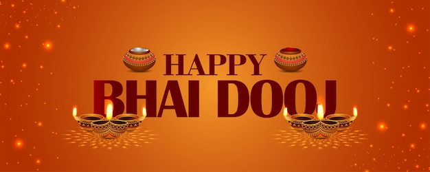 Happy bhai dooj design banner