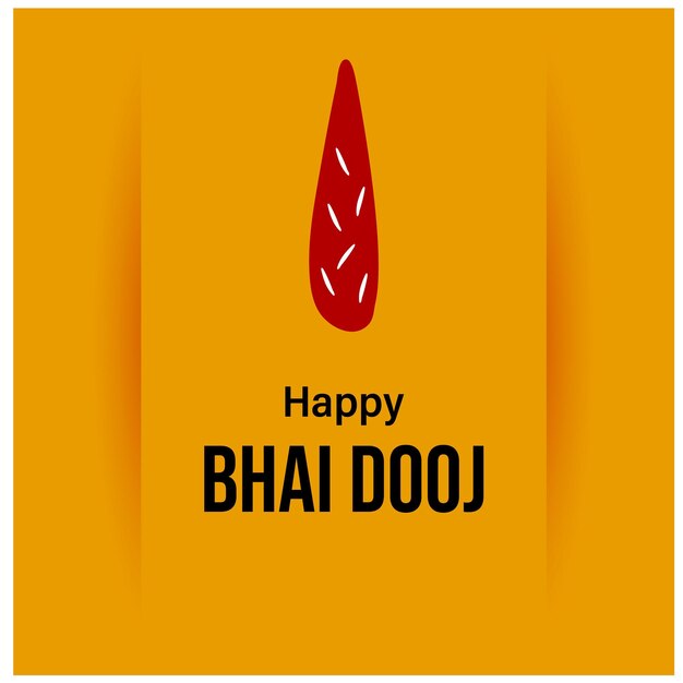 Happy Bhai Dooj Индийский Индуистский Фестиваль Празднования Векторный Дизайн Bhau Teej Bhau Beej