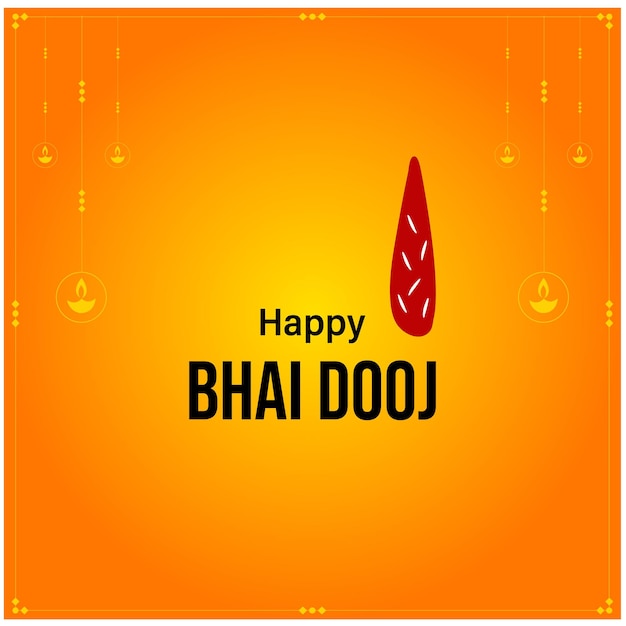 happy bhai dooj indian hindu festival celebration vector design  bhau teej  bhau beej