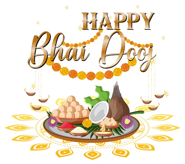 Happy bhai dooj poster design