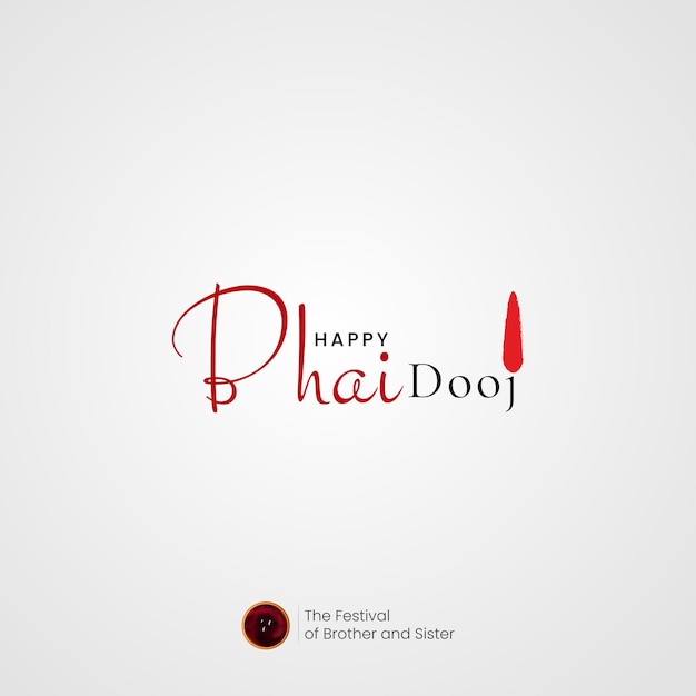 Happy Bhai Dooj Typografie Social Media Post