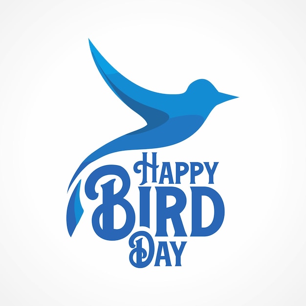 Happy bird Day vector logo icoon