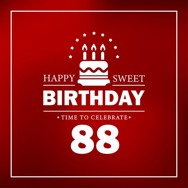 Premium Vector Happy Birthday 88 Red Card With Cake Gifts Vector premium-vector-happy-birthday-88-red-card-with-cake-gifts-vector