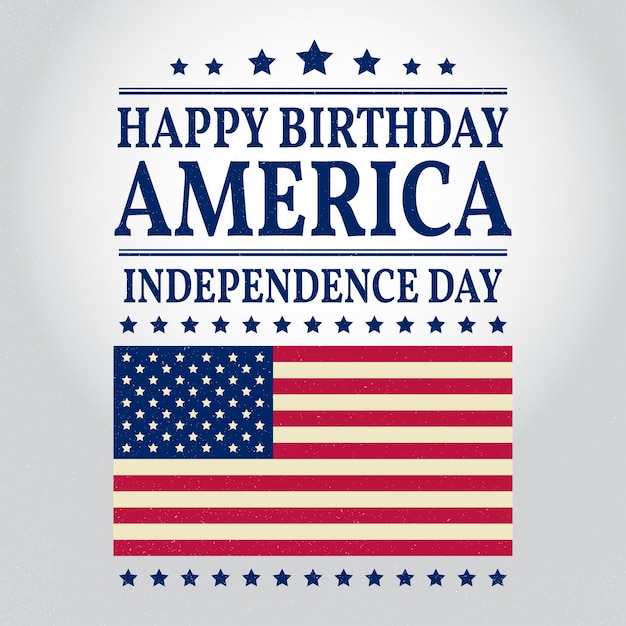 Happy Birthday America Vector illustration