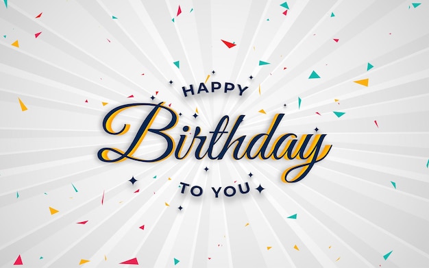 Happy birthday background template with golden lettering and editable 3d text effect.