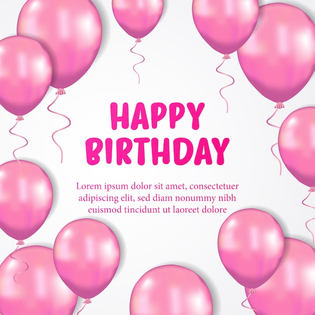 happy birthday balloon banner