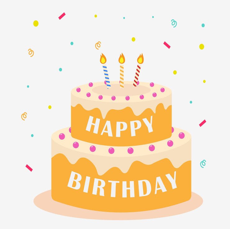 Vector 생일 축하 케이크 카드