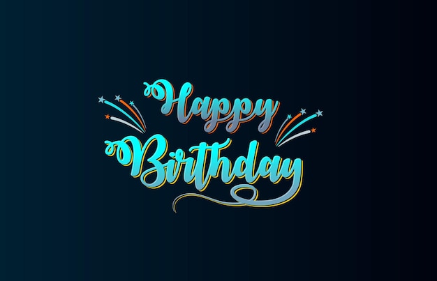 Happy birthday calligraphy hand lettering