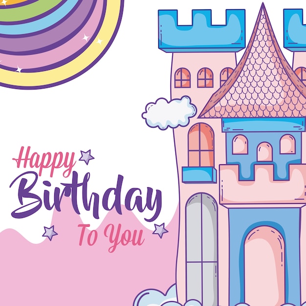 Happy birthday card for girls