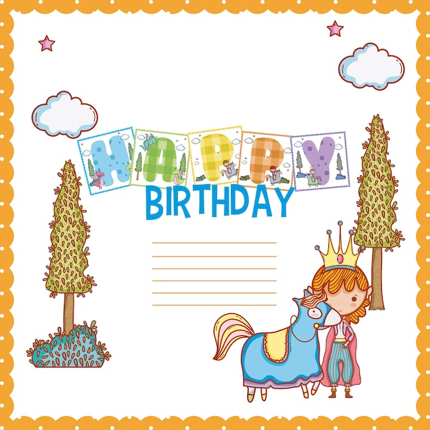 Happy birthday card for little boy