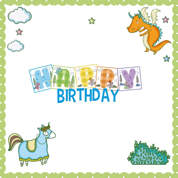 Happy birthday card for little boy