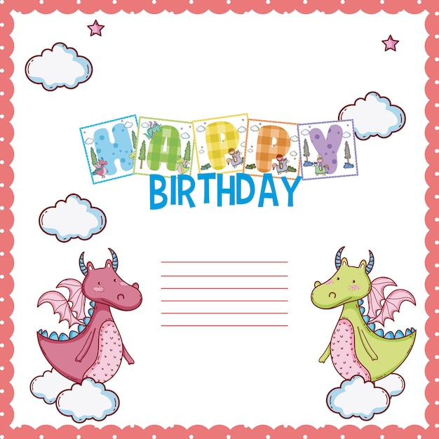 Happy birthday card for little boy