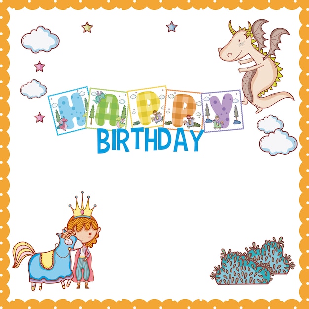 Happy birthday card for little boy