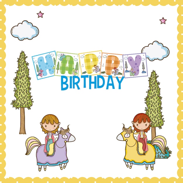 Happy birthday card for little boy