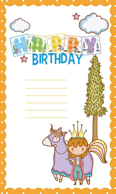 Happy birthday card for little boy