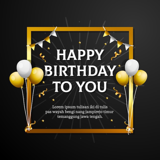 Happy birthday card template