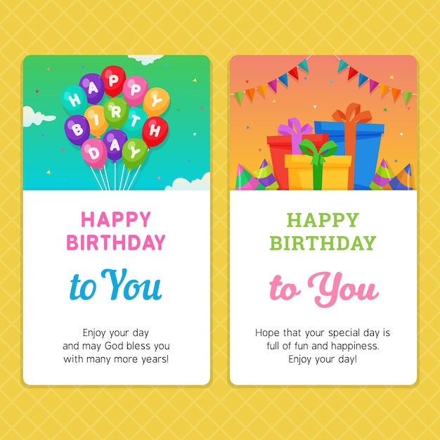 Happy birthday card template