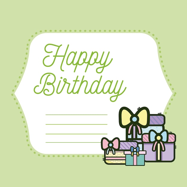 Vector happy birthday card